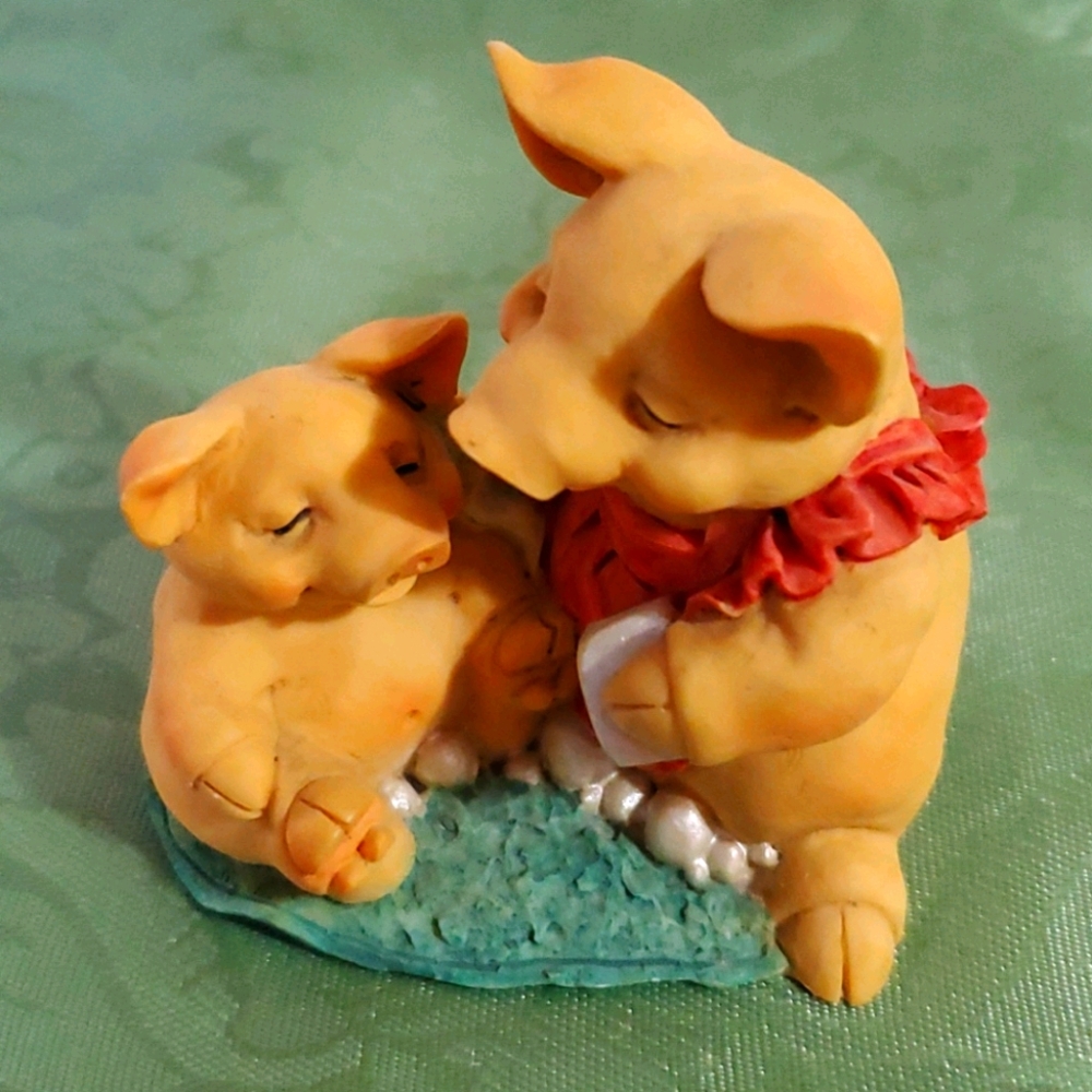 🐖Vintage Ganz Pigsville Scrub-DubDub Figurine1994